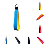 Maxbell Neoprene Wristlet Keychain Wrist Strap Band Key Holder Split Ring Red+Blue