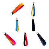 Maxbell Neoprene Wristlet Keychain Wrist Strap Band Key Holder Split Ring Red+Blue
