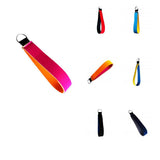 Maxbell Neoprene Wristlet Keychain Wrist Strap Band Key Holder Split Ring Red+Blue