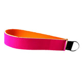 Maxbell Neoprene Wristlet Keychain Wrist Strap Band Key Holder Split Ring Red+Blue