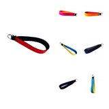 Maxbell Neoprene Wristlet Keychain Wrist Strap Band Key Holder Split Ring Red+Blue