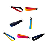 Maxbell Neoprene Wristlet Keychain Wrist Strap Band Key Holder Split Ring Red+Blue
