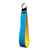 Maxbell Neoprene Wristlet Keychain Wrist Strap Band Key Holder Split Ring Red+Blue