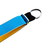 Maxbell Neoprene Wristlet Keychain Wrist Strap Band Key Holder Split Ring Red+Blue