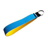 Maxbell Neoprene Wristlet Keychain Wrist Strap Band Key Holder Split Ring Red+Blue