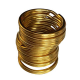 Maxbell 20 Pieces Brass Round Split Key Hold Chain Rings Keyring Loop 15mm/12mm Gift