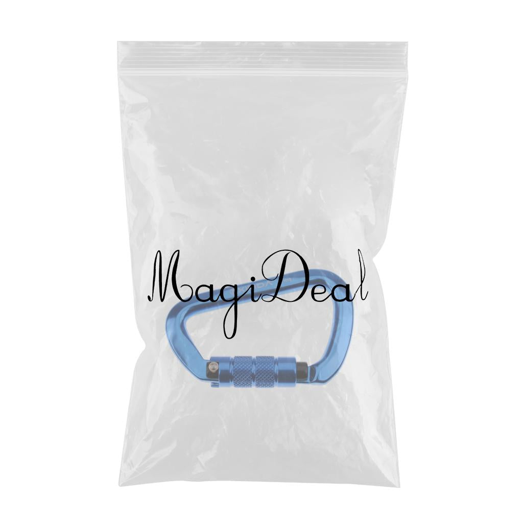 Maxbell Maxbell 28KN Aluminum Rock Climbing Hiking Auto Locking Carabiner blue