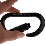 Maxbell Oval Climbing Carabiner 25KN Aluminum Auto Locking Carabiner black - Aladdin Shoppers