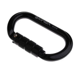 Maxbell Oval Climbing Carabiner 25KN Aluminum Auto Locking Carabiner black - Aladdin Shoppers