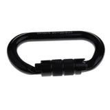 Maxbell Oval Climbing Carabiner 25KN Aluminum Auto Locking Carabiner black - Aladdin Shoppers