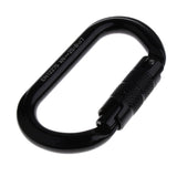 Maxbell Oval Climbing Carabiner 25KN Aluminum Auto Locking Carabiner black - Aladdin Shoppers