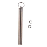 Maxbell Maxbell Titanium Alloy Camping Toothpick Box Ear Pick Holder with Ear Pick Silver