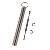 Maxbell Maxbell Titanium Alloy Camping Toothpick Box Ear Pick Holder with Ear Pick Silver