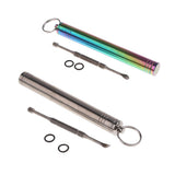 Maxbell Maxbell Titanium Alloy Camping Toothpick Box Ear Pick Holder with Ear Pick Silver