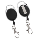 Maxbell 2x2 Pieces Retractable Keychain Key Ring Recoil Pull Reel Belt Clip