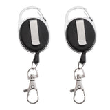 Maxbell 2x2 Pieces Retractable Keychain Key Ring Recoil Pull Reel Belt Clip