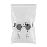 Maxbell 2x2 Pieces Retractable Keychain Key Ring Recoil Pull Reel Belt Clip