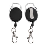 Maxbell 2x2 Pieces Retractable Keychain Key Ring Recoil Pull Reel Belt Clip