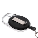 Maxbell 4x2 Pieces Retractable Keychain Key Ring Recoil Pull Reel Belt Clip