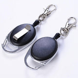 Maxbell 2x2 Pieces Retractable Keychain Key Ring Recoil Pull Reel Belt Clip