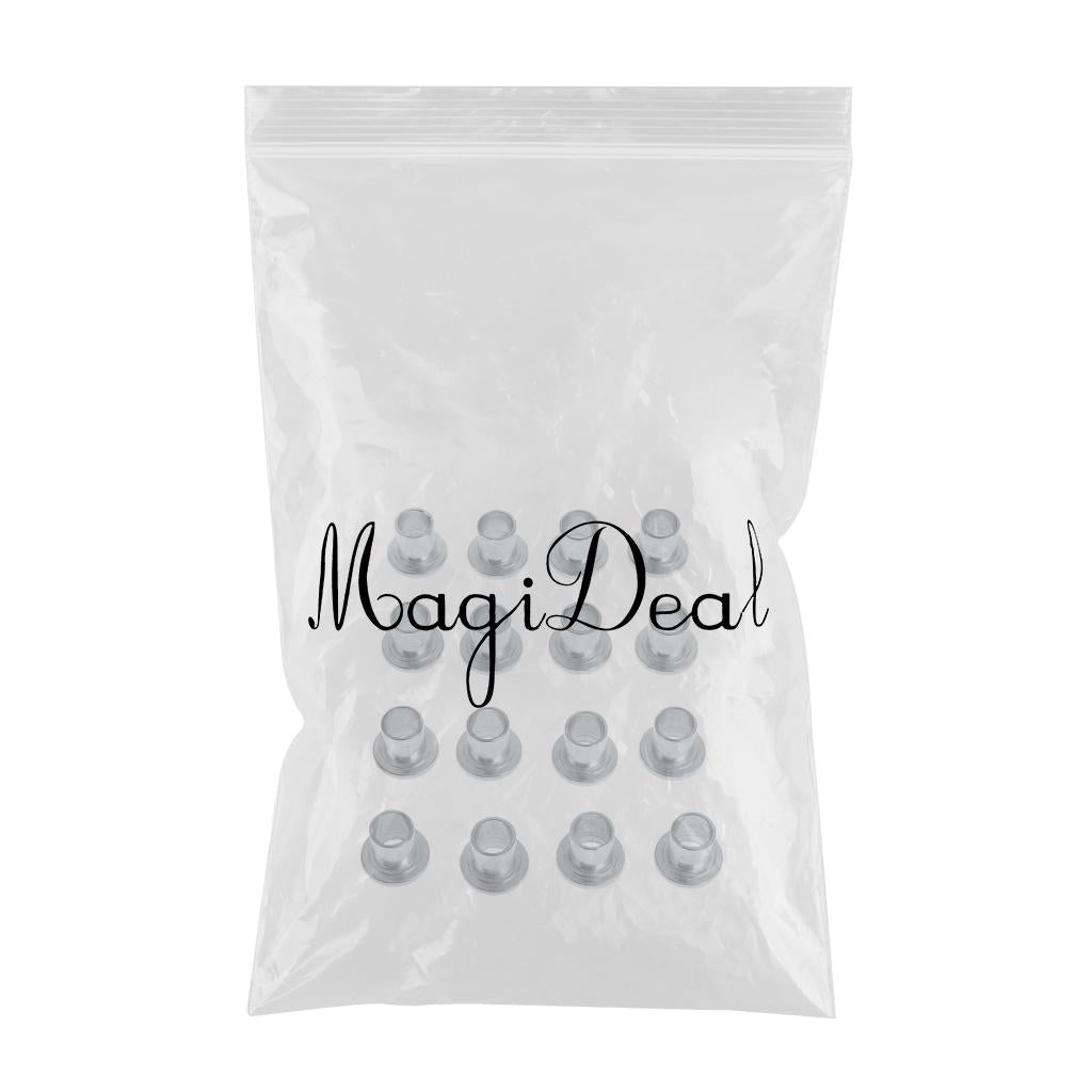 Maxbell 16 Pieces Iron Inline Roller Skate Wheel Bearing Spacers Accessory 6 x 8 mm