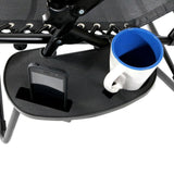 Maxbell 2 Pieces Clip-on Folding Reclining Chair  Table Tray Cup Holder