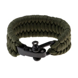 Maxbell Maxbell Survival Outdoor Buckle Rope Paracord Bracelet Shackle 20x3cm Army Green