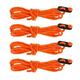 Maxbell 3x4pcs Camping Tent Guyline Reflective Nylon Rope & Adjusters 4pcsx2m Orange A