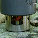Maxbell Outdoor Travel Camping Cooking Alcohol Burner Spirit Stove Windshield Stand