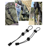 2 Pieces Backpack Securing Hiking Walking Stick Elastic Rope Holder