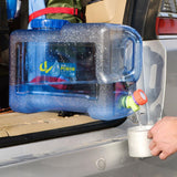 Maxbell 12L Outdoor Camping Car Water Carrier Canister Storage Container Clear Blue - Aladdin Shoppers