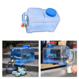 Maxbell 12L Outdoor Camping Car Water Carrier Canister Storage Container Clear Blue - Aladdin Shoppers