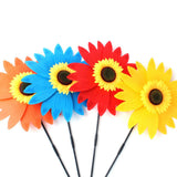 Maxbell Camping Sun Flower Windmill Spinner Garden Park Decoration Ornament Red