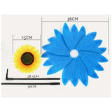 Maxbell Camping Sun Flower Windmill Spinner Garden Park Decoration Ornament Red