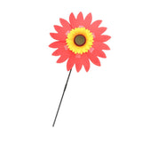Maxbell Camping Sun Flower Windmill Spinner Garden Park Decoration Ornament Red
