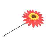 Maxbell Camping Sun Flower Windmill Spinner Garden Park Decoration Ornament Red