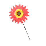 Maxbell Camping Sun Flower Windmill Spinner Garden Park Decoration Ornament Red