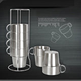 Maxbell 6 Pieces Stainless Steel Double Insulated Vacuum Coffee Mugs Water Tea Cup