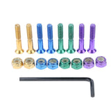 Maxbell 8pcs Replacement Skateboard Truck Hardware Set Longboard Screws Bolts Nuts D 25mm - Aladdin Shoppers