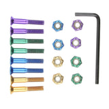 Maxbell 8pcs Replacement Skateboard Truck Hardware Set Longboard Screws Bolts Nuts D 25mm - Aladdin Shoppers