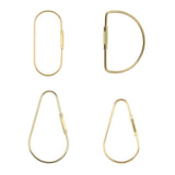 Maxbell 5 Pieces Brass Screw Lock Keychain Ring Clip Tool Hook Clasp O shape