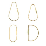 Maxbell 5 Pieces Brass Screw Lock Keychain Ring Clip Tool Hook Clasp O shape