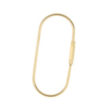 Maxbell 5 Pieces Brass Screw Lock Keychain Ring Clip Tool Hook Clasp O shape