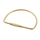 Maxbell 5 Pieces Brass Screw Lock Keychain Ring Clip Tool Hook Clasp D shape