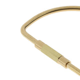 Maxbell 5 Pieces Brass Screw Lock Keychain Ring Clip Tool Hook Clasp D shape