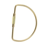 Maxbell 5 Pieces Brass Screw Lock Keychain Ring Clip Tool Hook Clasp D shape