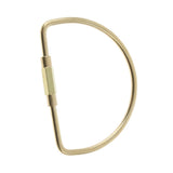 Maxbell 5 Pieces Brass Screw Lock Keychain Ring Clip Tool Hook Clasp D shape