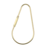 Maxbell 5 Pieces Brass Screw Lock Keychain Ring Clip Tool Hook Clasp Big A shape