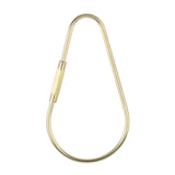 Maxbell 5 Pieces Brass Screw Lock Keychain Ring Clip Tool Hook Clasp Big A shape