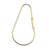 Maxbell 5 Pieces Brass Screw Lock Keychain Ring Clip Tool Hook Clasp Big A shape